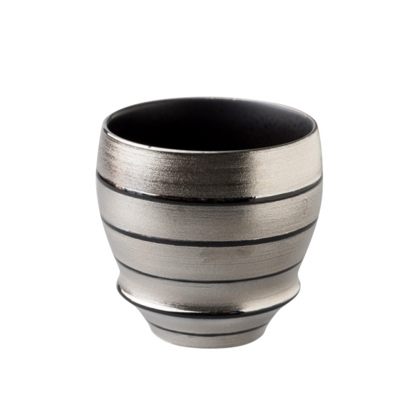 Arita Ware SAKE CUP Silver Black