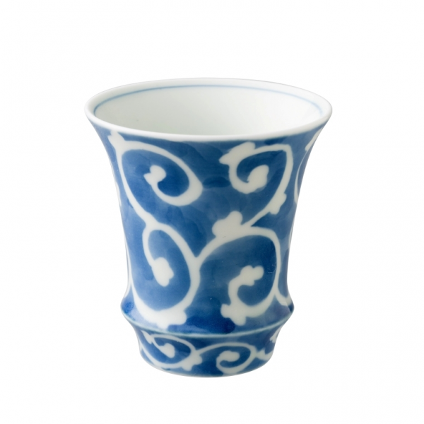 Arita Ware SAKE GLASS Foliage Scroll