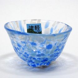 Glass Sake Cup Mountain Stream