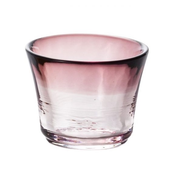 Glass Sake Cup Sunset Fog