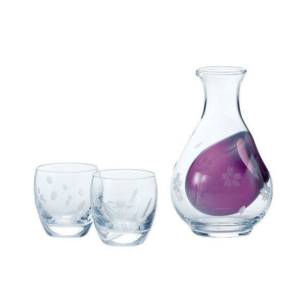 Cold Sake Set Ice Pocket Purple