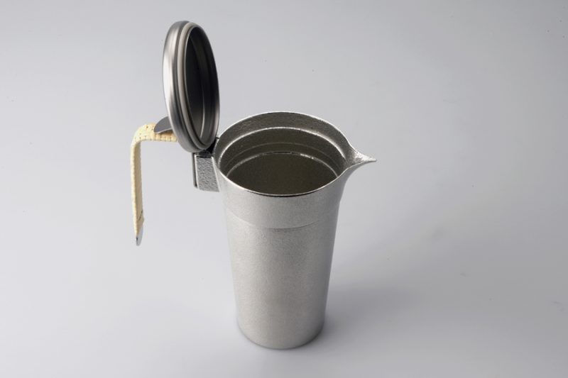 Nousaku Tin Sake Warmer Chirori with Lid SAKETALK Shop