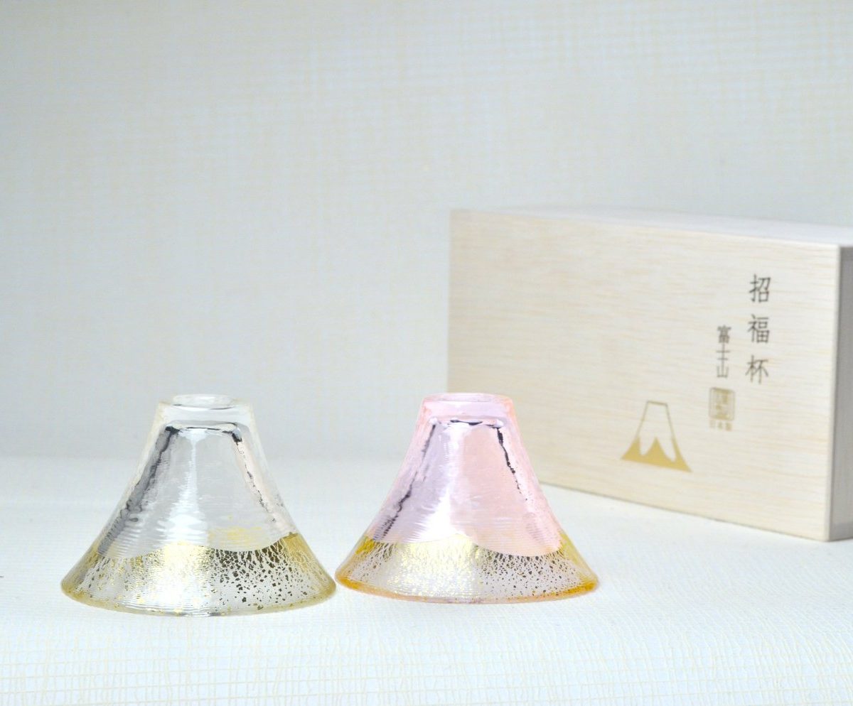 Sakazuki Sake Glass Set Fuji Pink White SAKETALK Shop