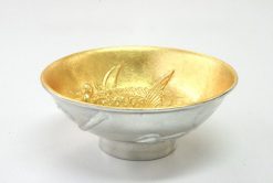 Nousaku Tin Sake Cup Sakazuki Set Gold