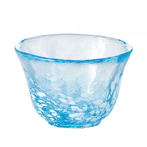 Glass Sake Cup Light Blue